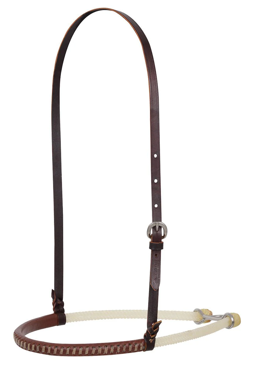 Martin Saddlery Double Rope Noseband with Laced Harness Cover, Natural - Buy Pet Shop