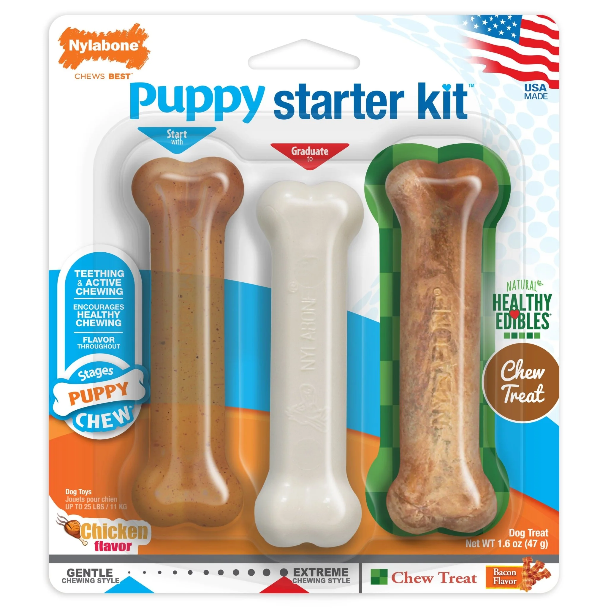 Nylabone Puppy Starter Kit, 3 pack - Buy Pet Shop