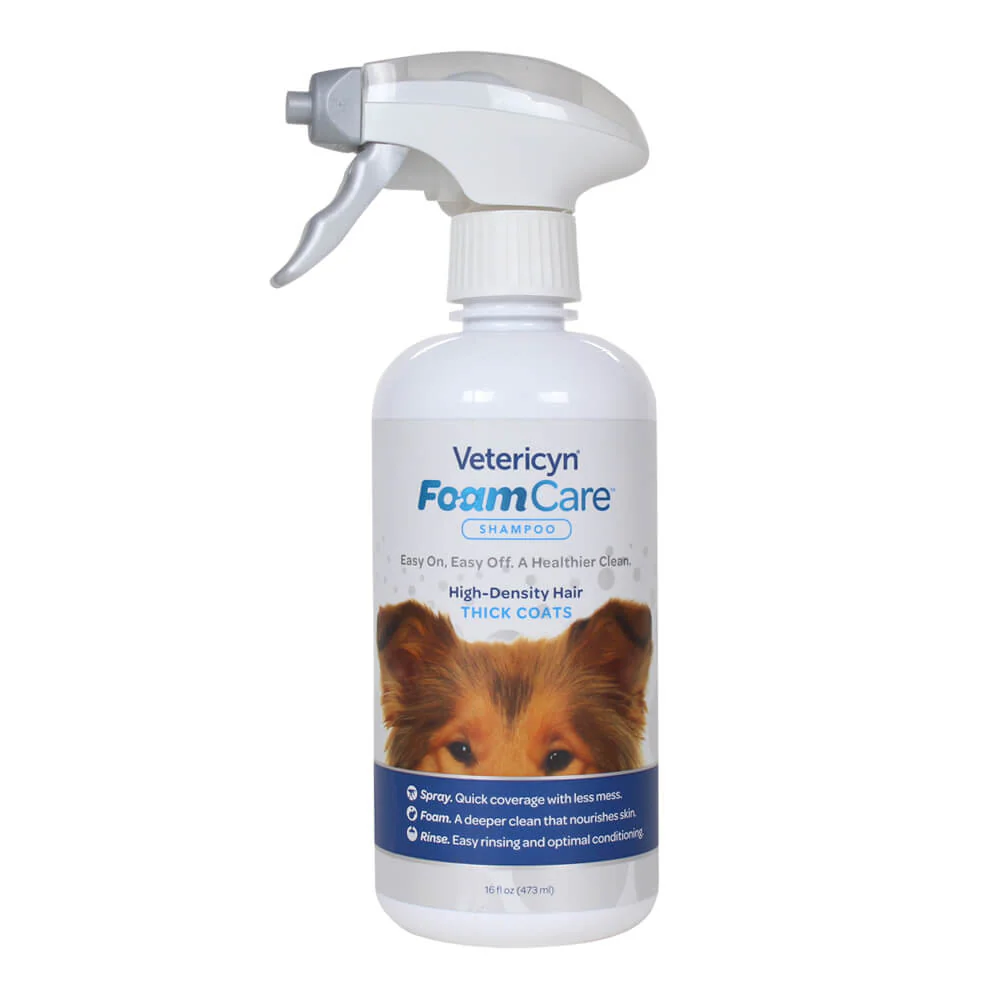 Vetericyn FoamCare High Density Thick Coats Shampoo Spray, 16 oz - Buy Pet Shop