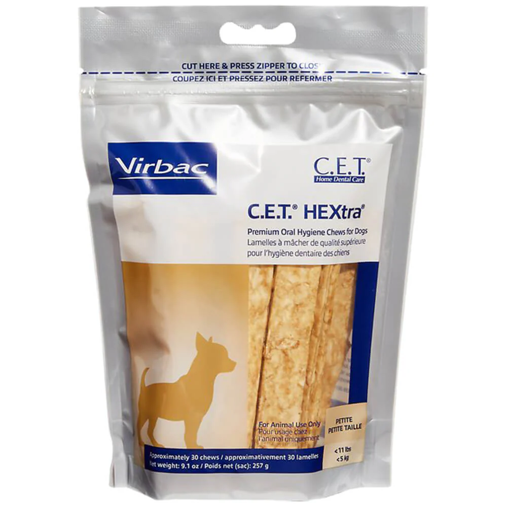 Virbac C.E.T. HEXtra Premium Dental Oral Hygiene Chews for Dogs, 30 ct - Buy Pet Shop