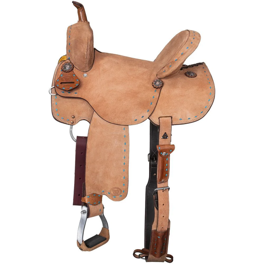 Tough1 Medina Buckstitch Roughout Barrel Saddle - Buy Pet Shop