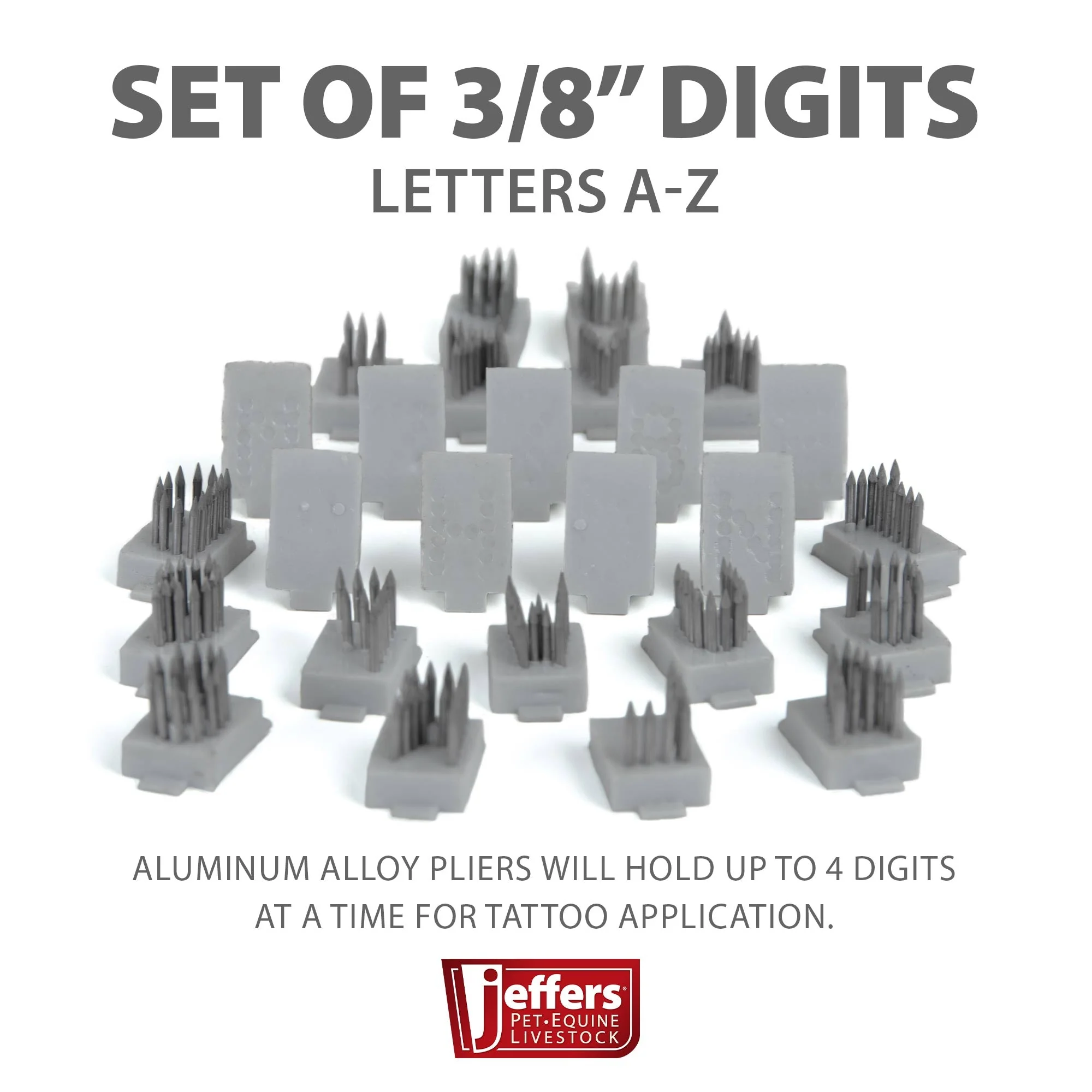 Extra  Standard Tattoo Letters and/or Numbers, 3/8