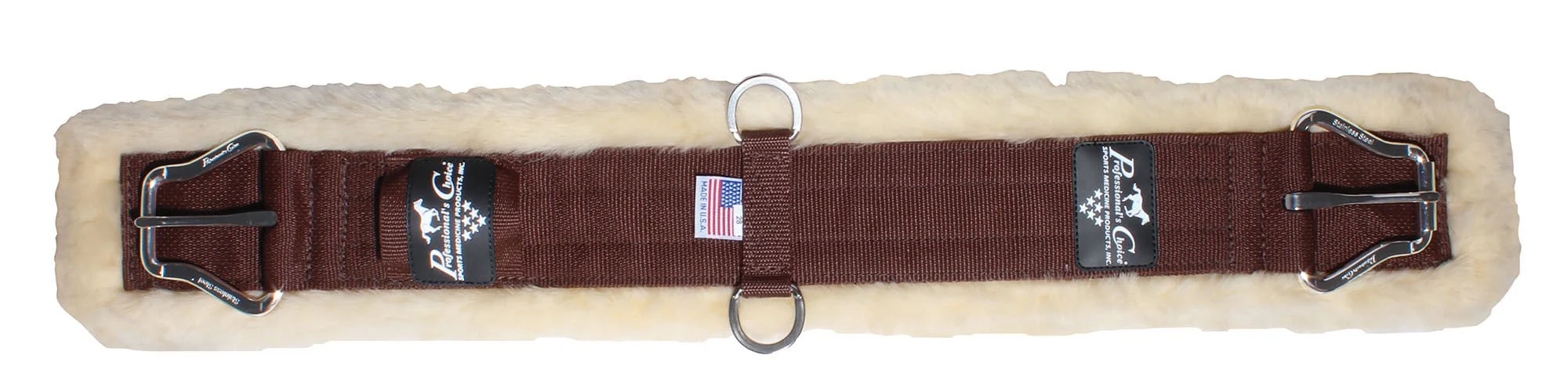 Professional's Choice Wooled Lambskin Western Cinch, Brown - Buy Pet Shop