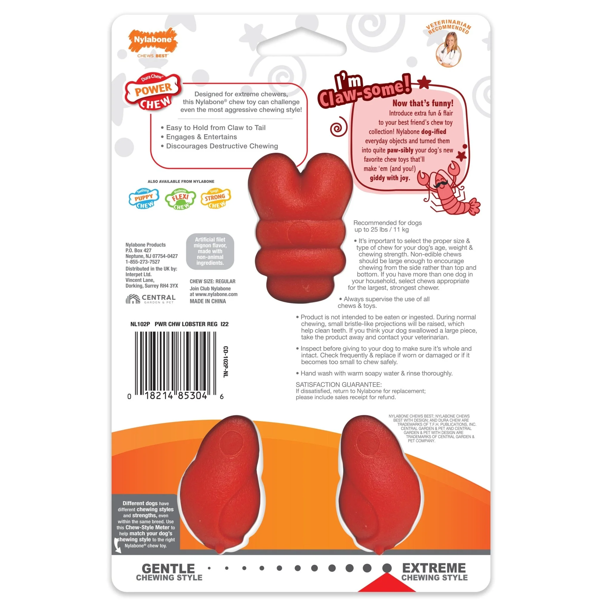 Power Chew Lobster Dog Toy, Filet Mignon - Buy Pet Shop