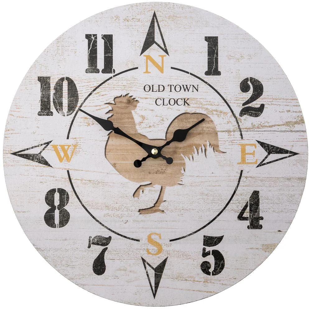 Rustic Rooster Wall Clock - Buy Pet Shop