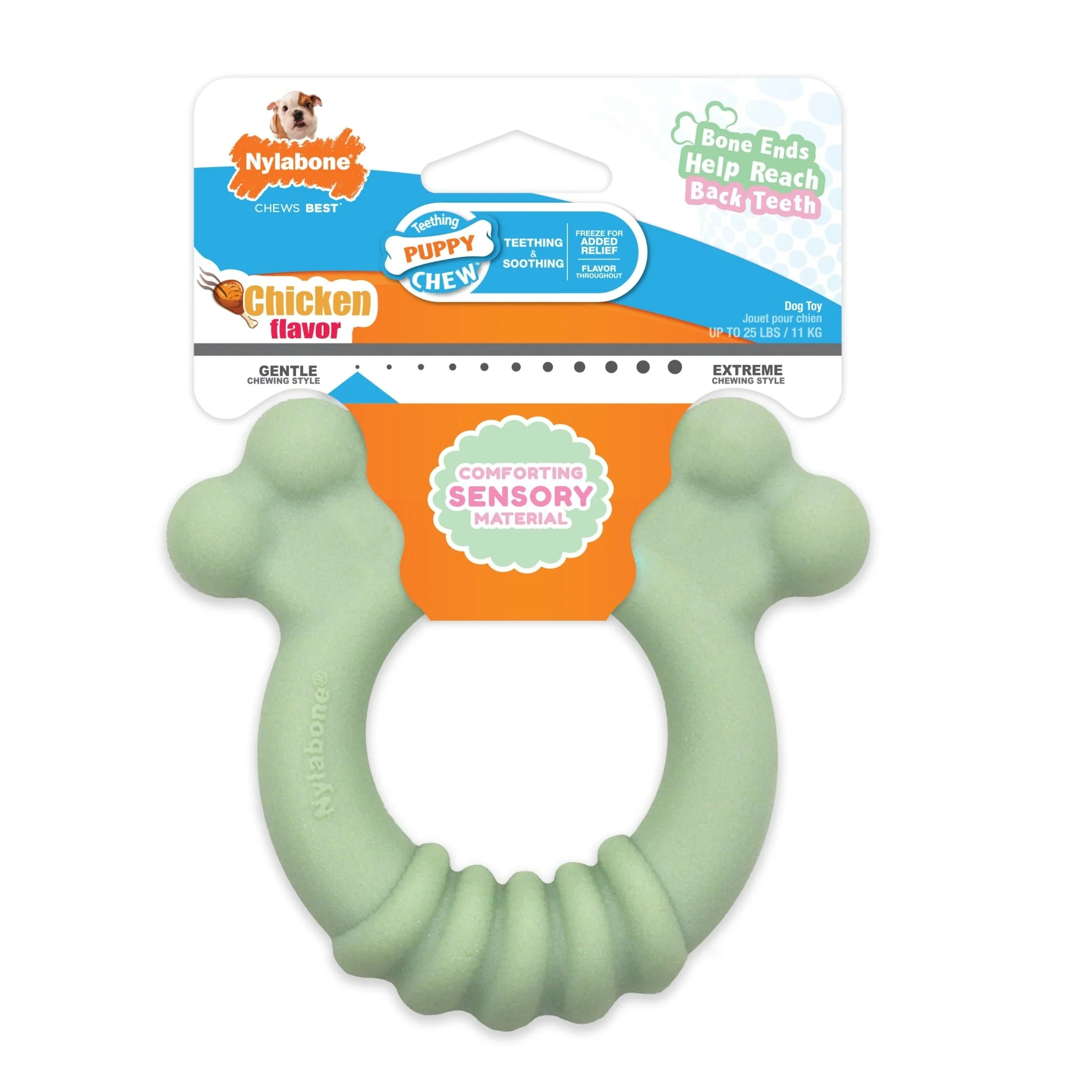 Sensory Material Puppy Teething Ring, Chicken, Small/Regular, Up to 25 Ibs - Buy Pet Shop