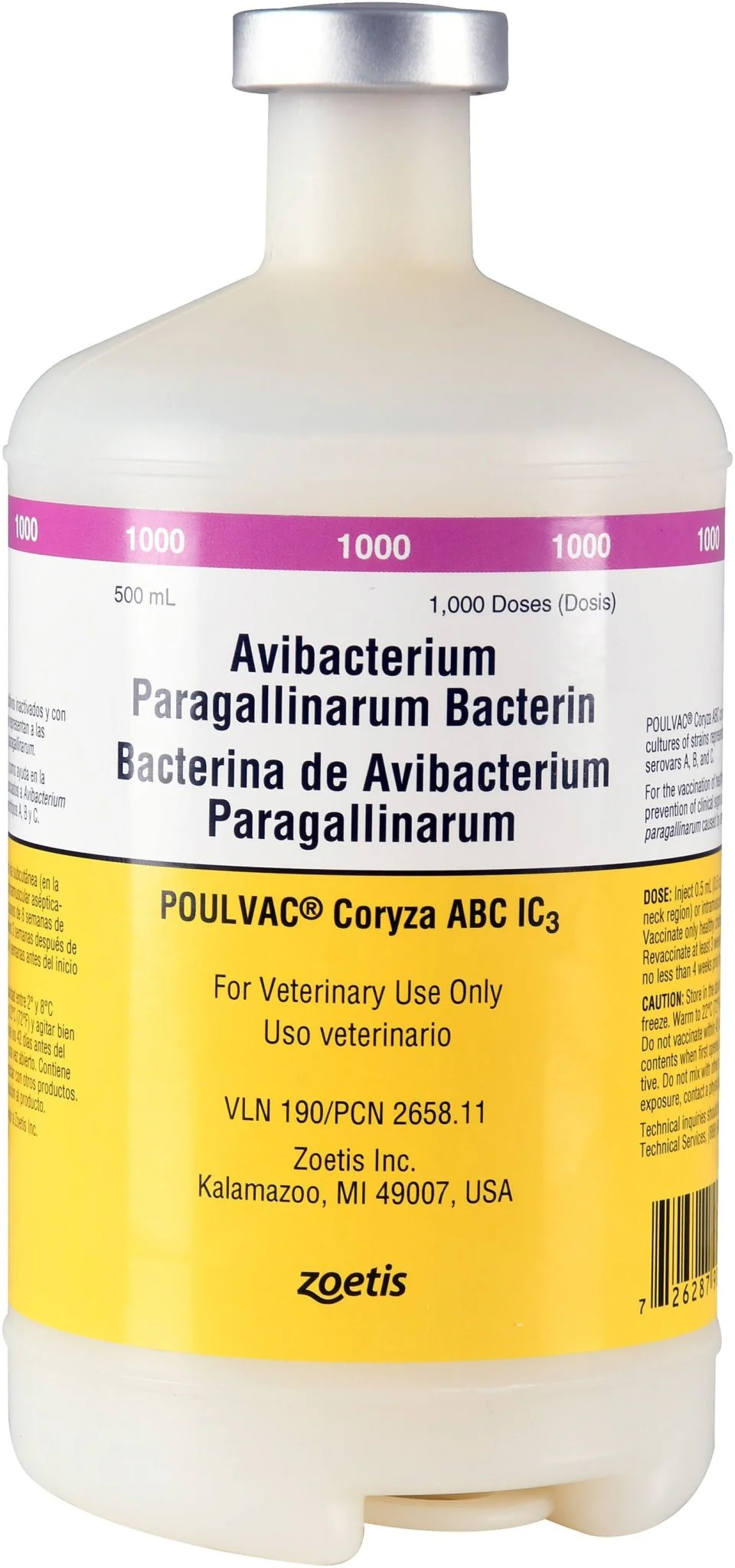POULVAC Coryza ABC IC3 (Haemophilus Paragallinarum Bacterin), 500 mL - Buy Pet Shop