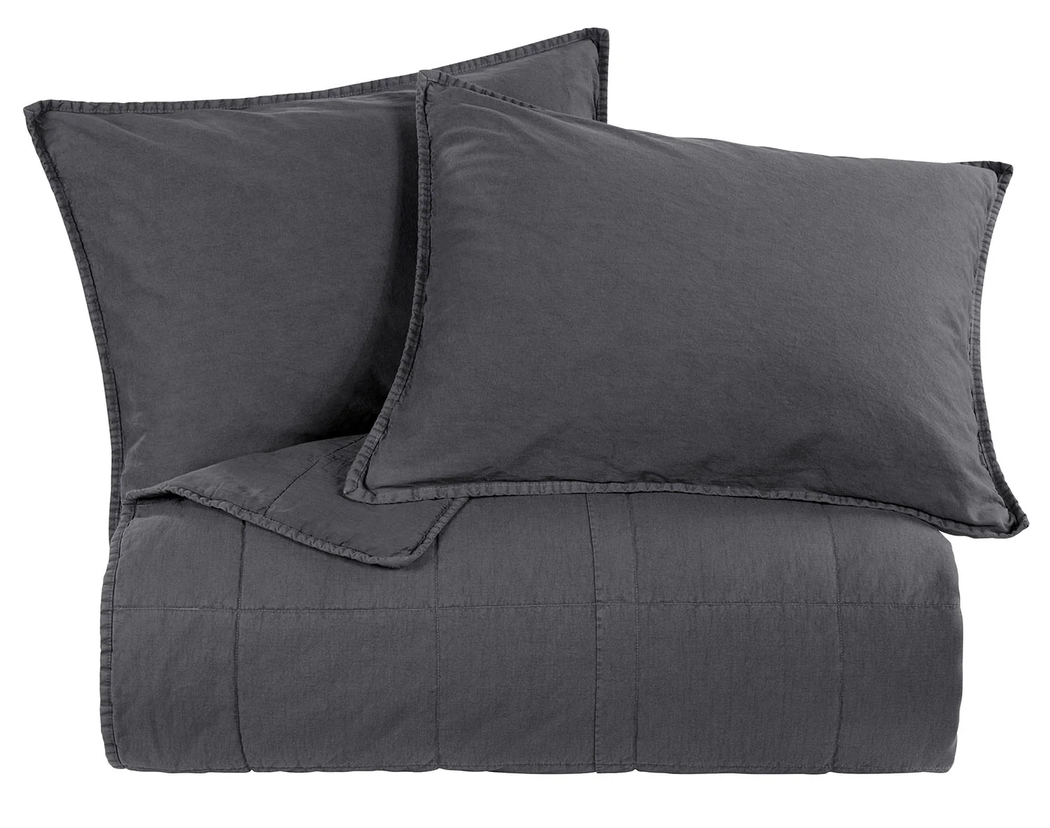 Stonewashed Cotton Velvet Quilt, Grey - Buy Pet Shop