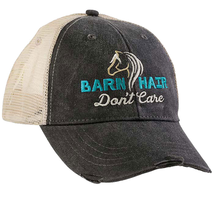 Barn Hair Don't Care Mesh Back Cap, Black/Teal - Buy Pet Shop