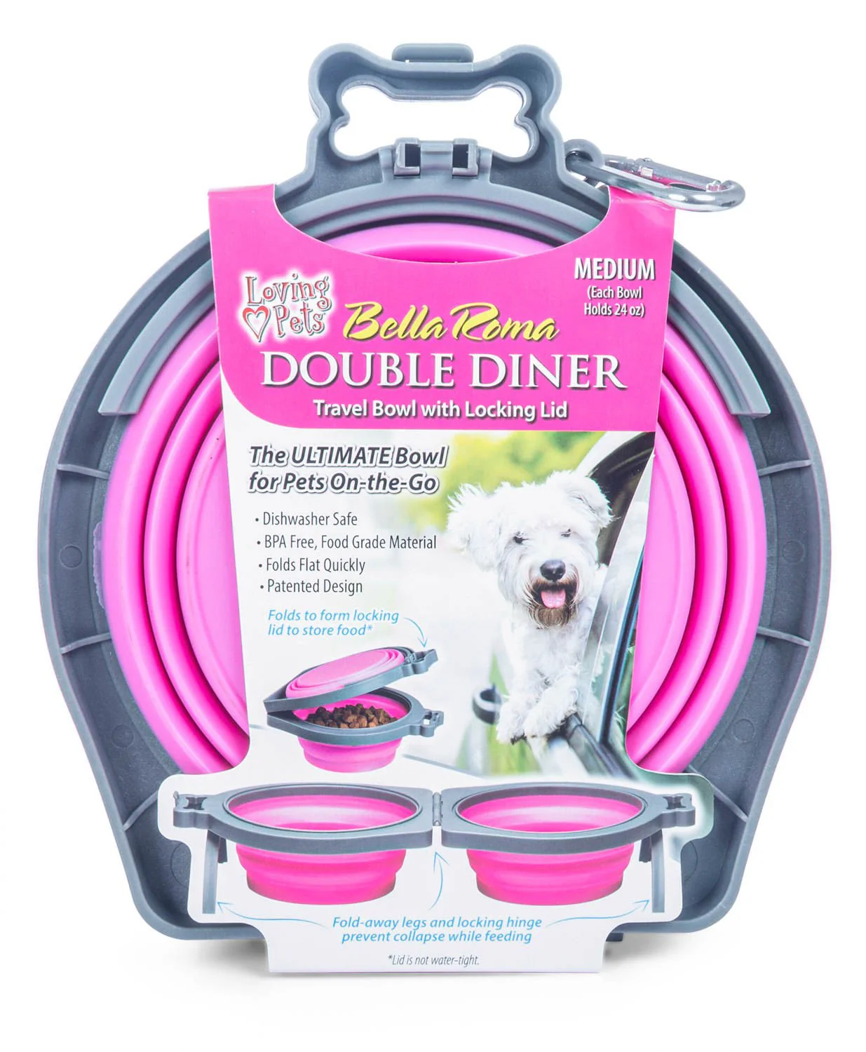 Bella Roma Travel Bowl Double Diner - Buy Pet Shop