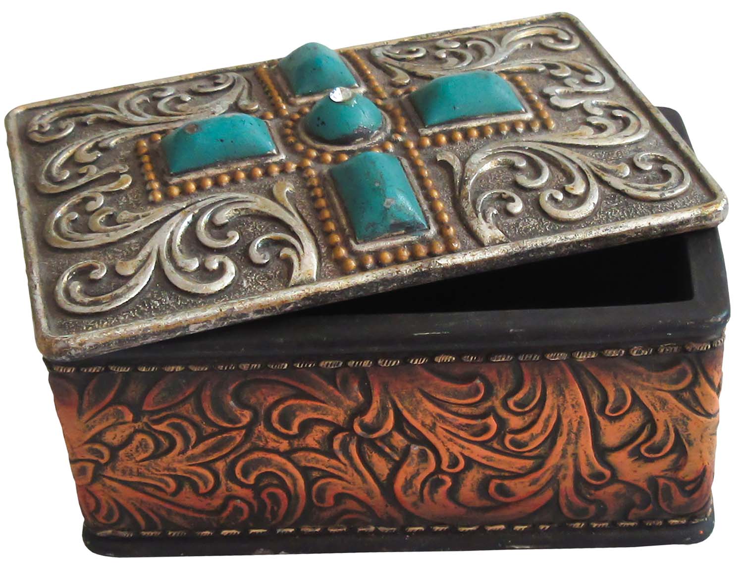 Turquoise Stones Jewelry & Trinket Box - Buy Pet Shop