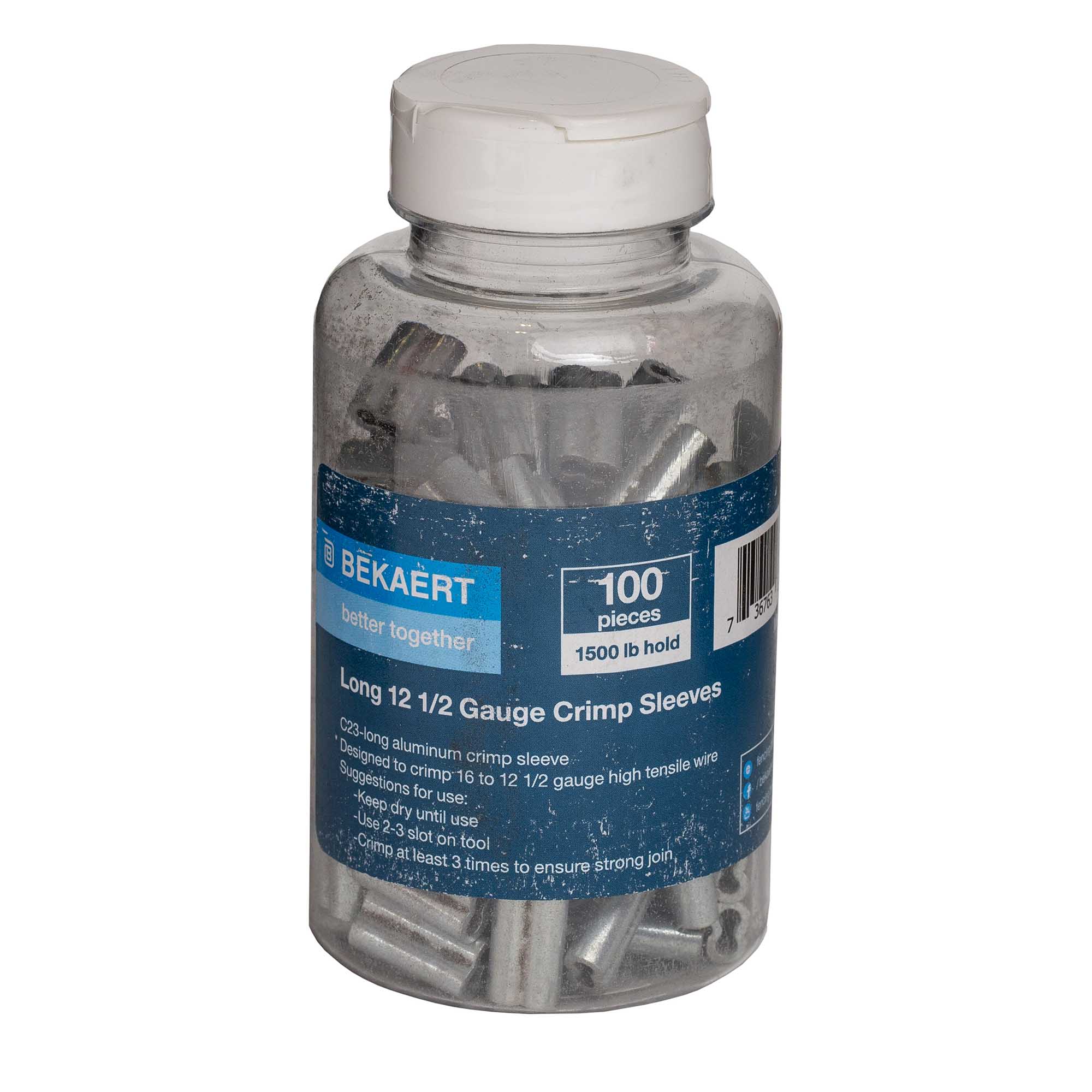 Long 12 1/2 Gauge Crimp Sleeves, 100ct - Buy Pet Shop