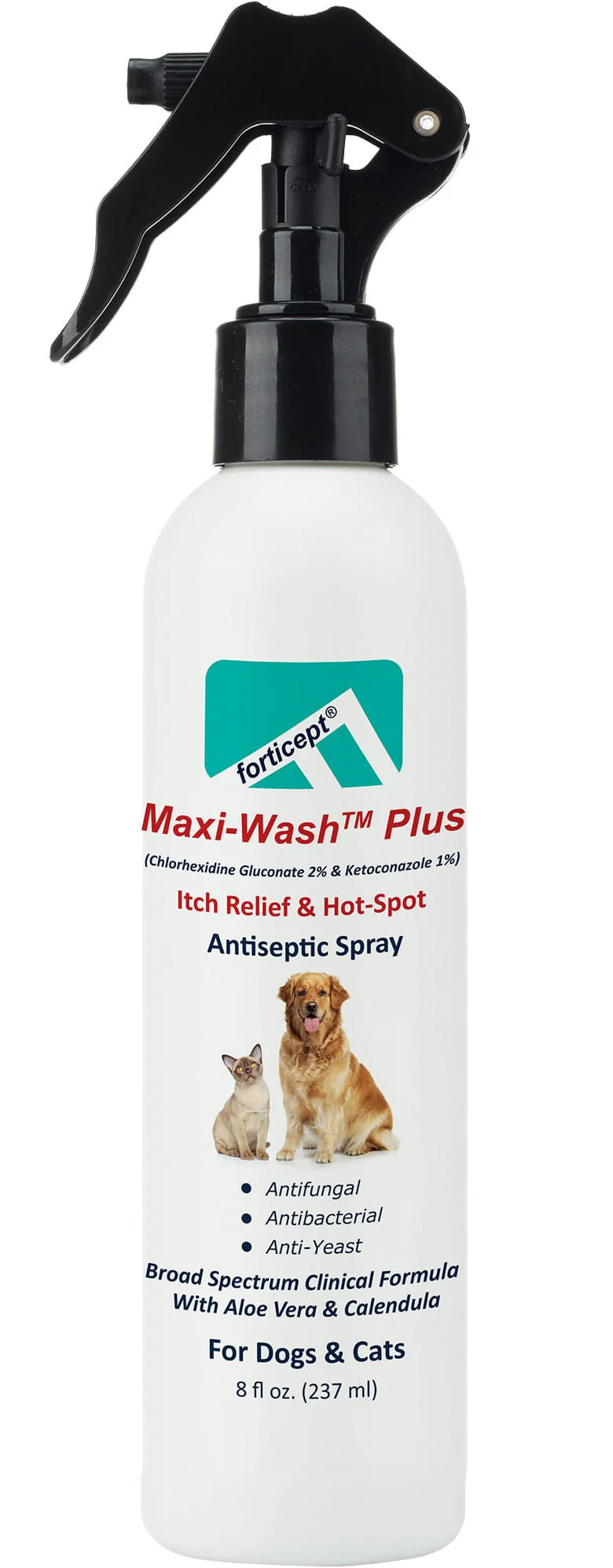 Forticept Maxi-Wash Plus Itch & Hot Spot Spray, 8 oz - Buy Pet Shop