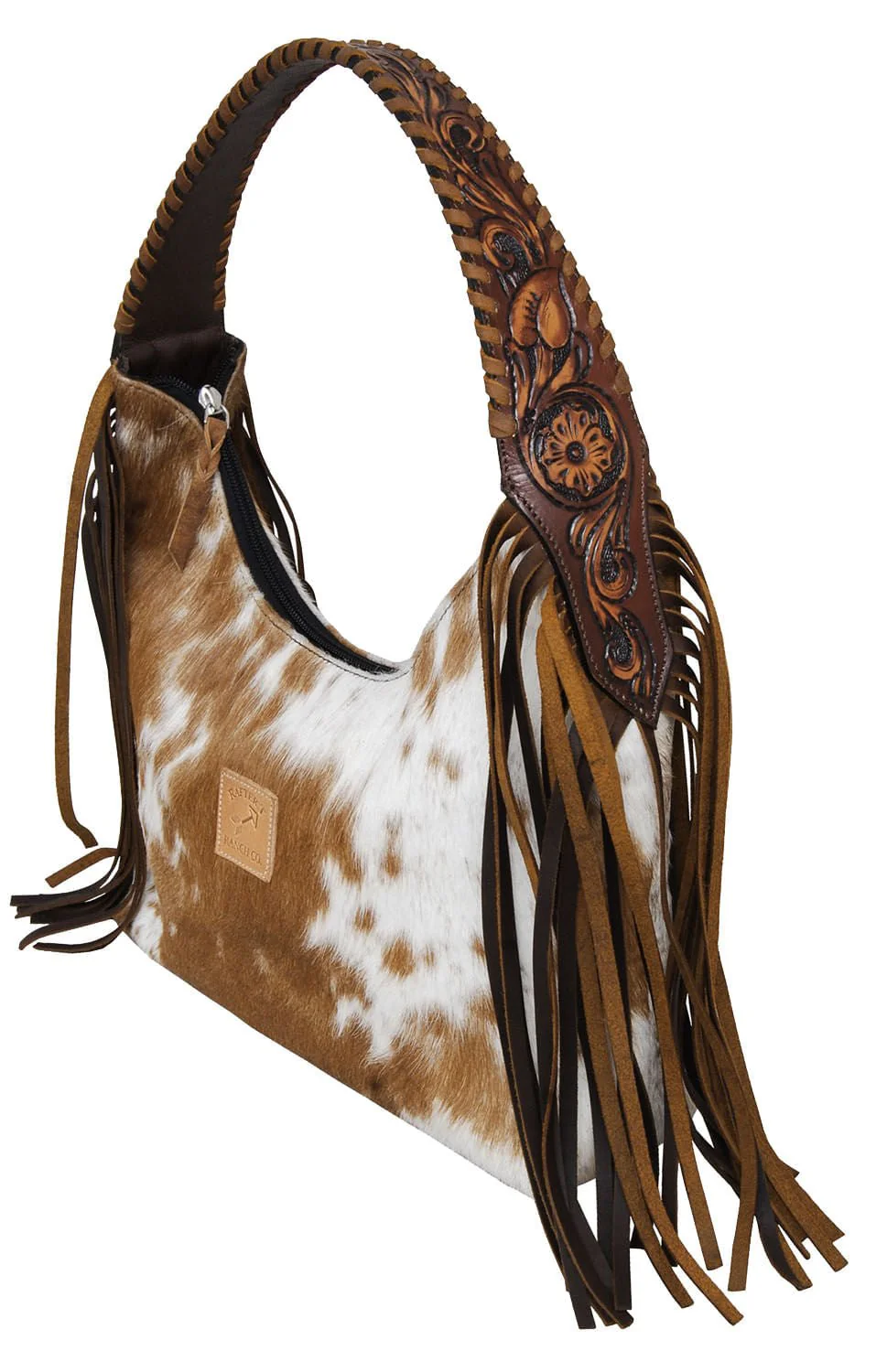 Rafter T Cowhide & Fringe Hobo Handbag - Buy Pet Shop