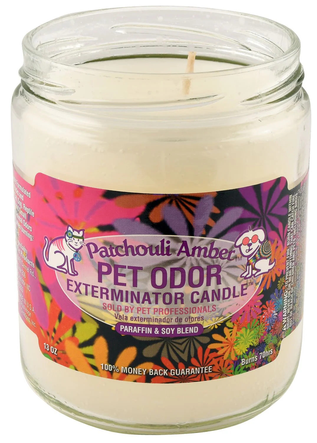 Pet Odor Exterminator Candle, Patchouli Amber, 13 oz - Buy Pet Shop