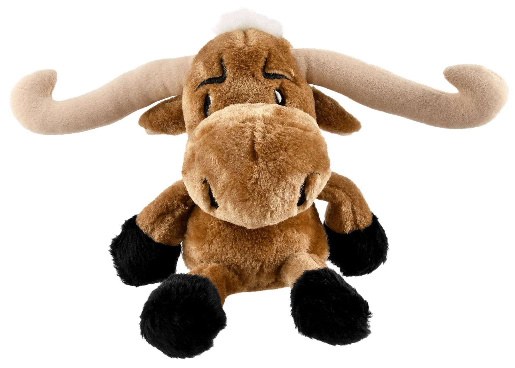 Plush Longhorn Steer Squeaker Dog Toy, 8