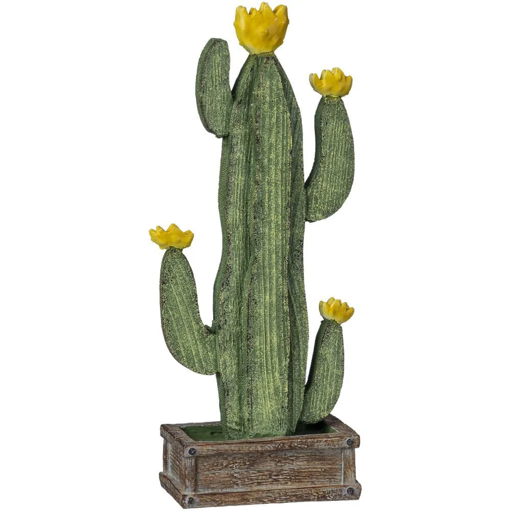 Tabletop Cactus with Yellow Blooms - Buy Pet Shop