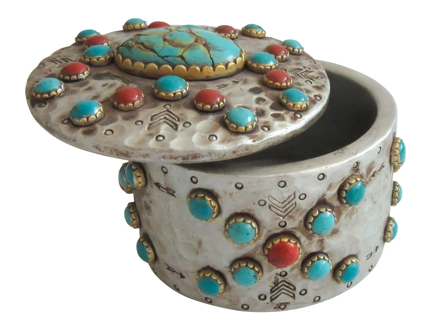 Turquoise Stones Jewelry & Trinket Box - Buy Pet Shop