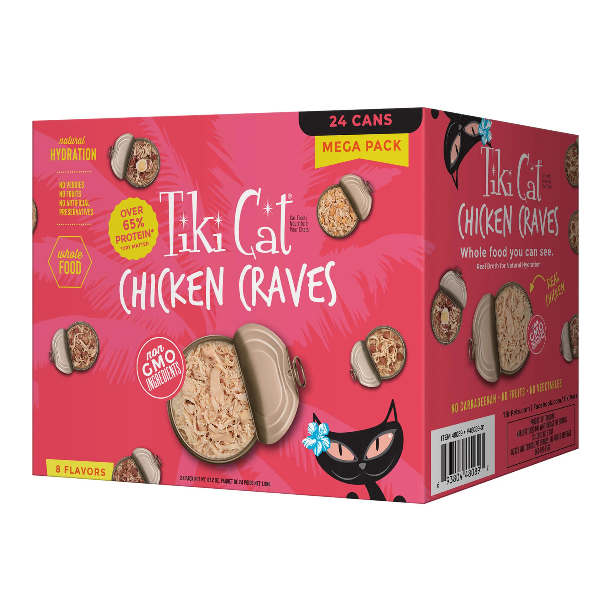 Tiki Cat Wet Cat Food Mega Pack, Chicken Craves Variety Pack, 2.8 oz Cans, 24 ct - Buy Pet Shop