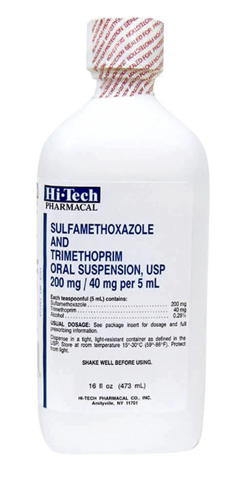 Rx SMZ/TMP (sulfamethoxazole and trimethoprim) 240mg/5mL, 473 mL Suspension - Buy Pet Shop