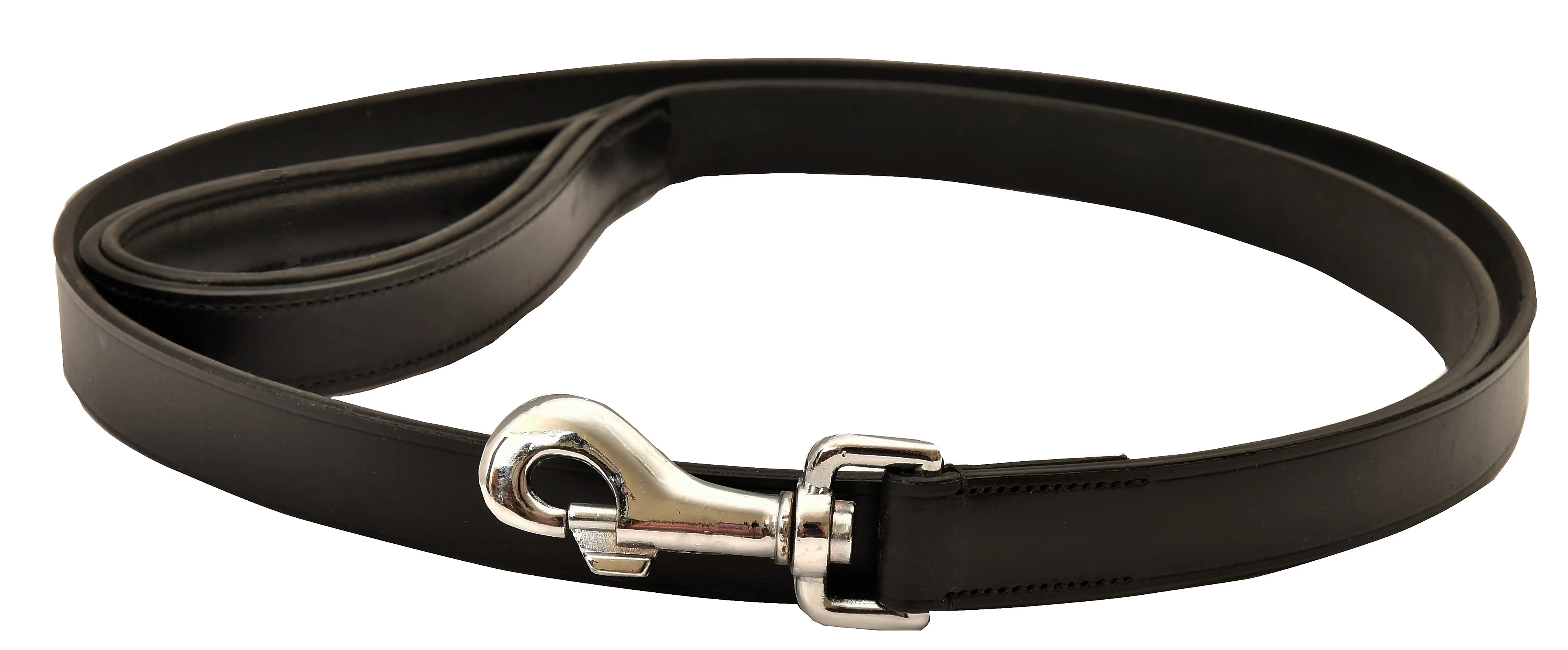 Black Padded Leather Leash, 1