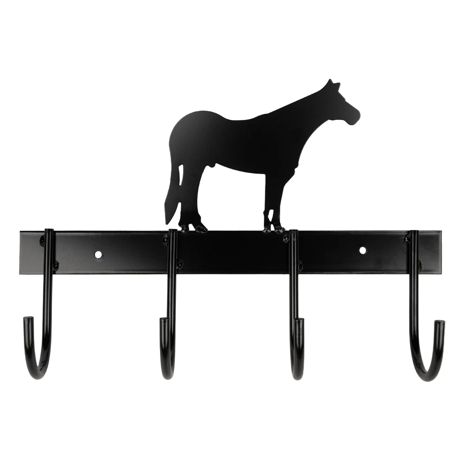 Wall Mount 4-Hook Horse Tack Rack, Barrel Racer or Horse Silhouette - Buy Pet Shop