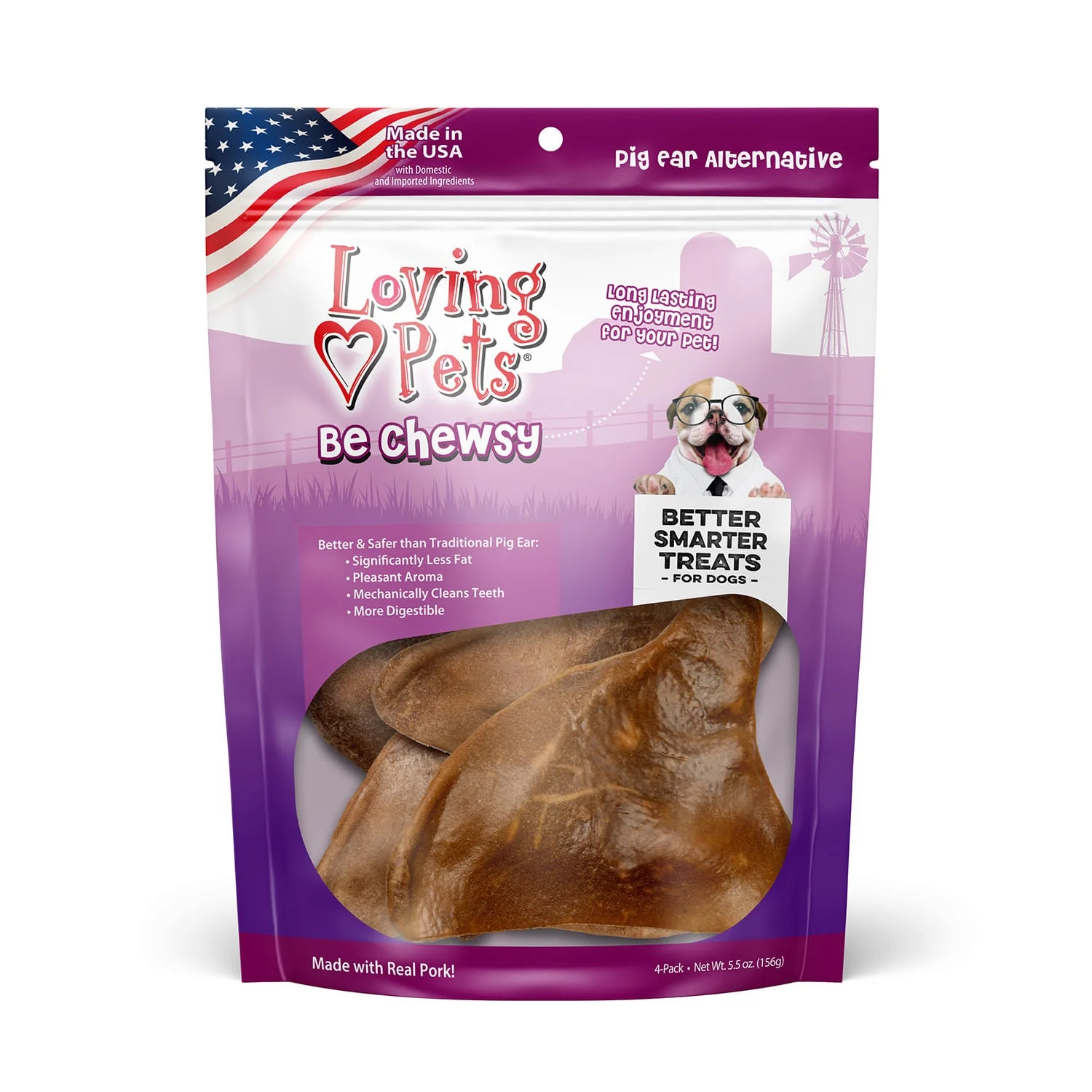 Loving Pets Be Chewsy Pig Ears, 4pk - Buy Pet Shop