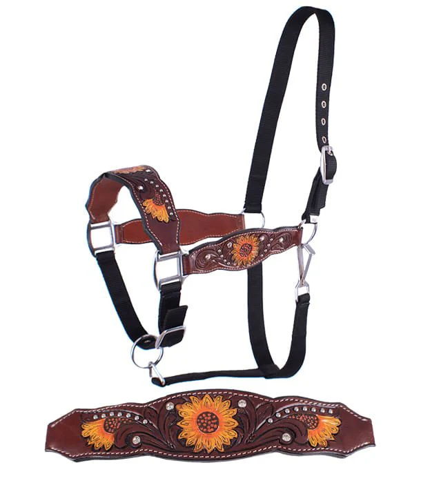 Showman Sunflower & Rhinestone Bronc Halter - Buy Pet Shop