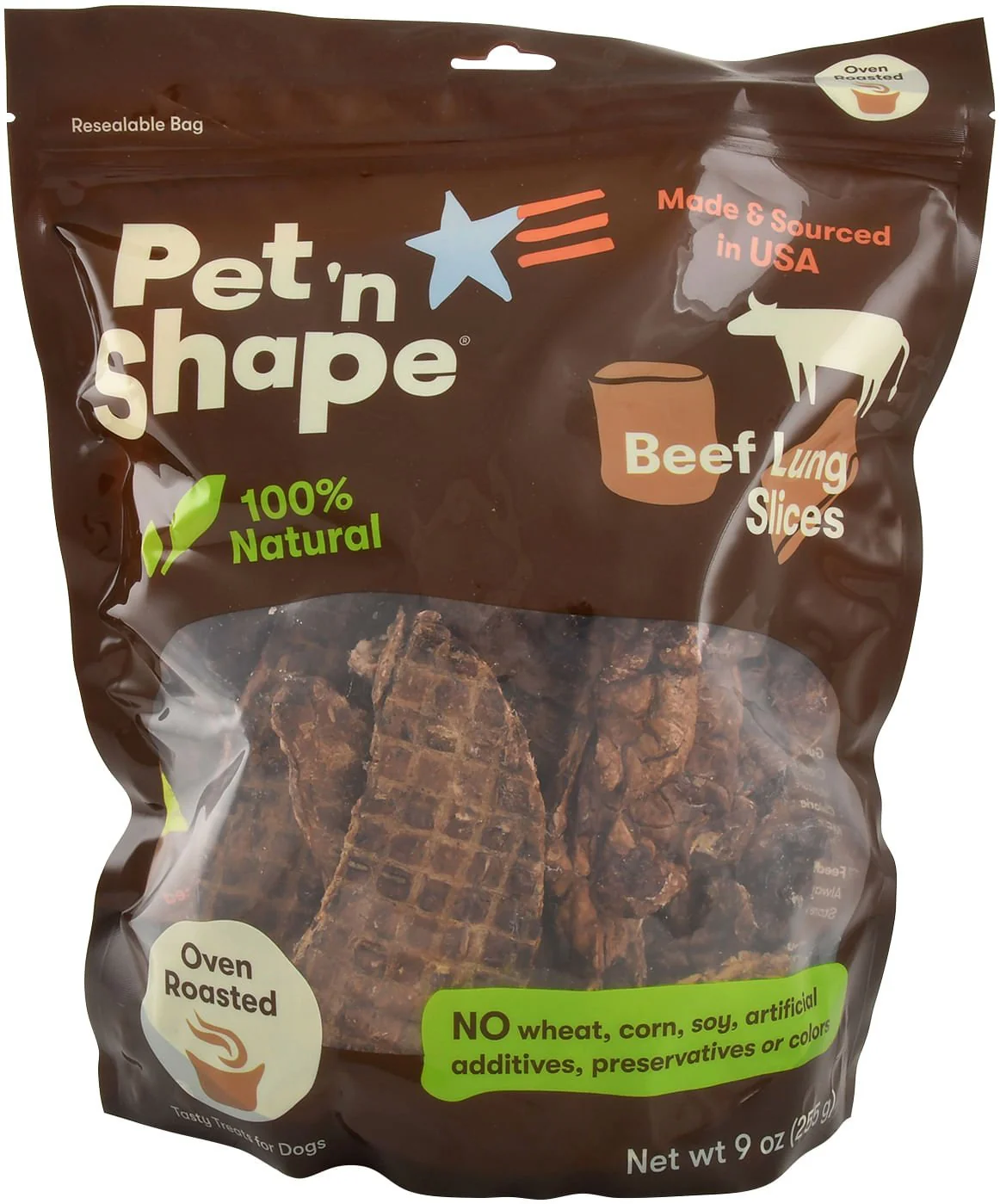 Pet 'n Shape Roasted Beef Lung Treats - Buy Pet Shop