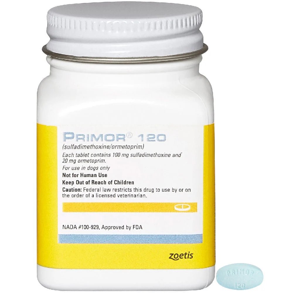 Rx Primor (sulfadimethoxine/ormetoprim) Tablets for Dogs - Buy Pet Shop