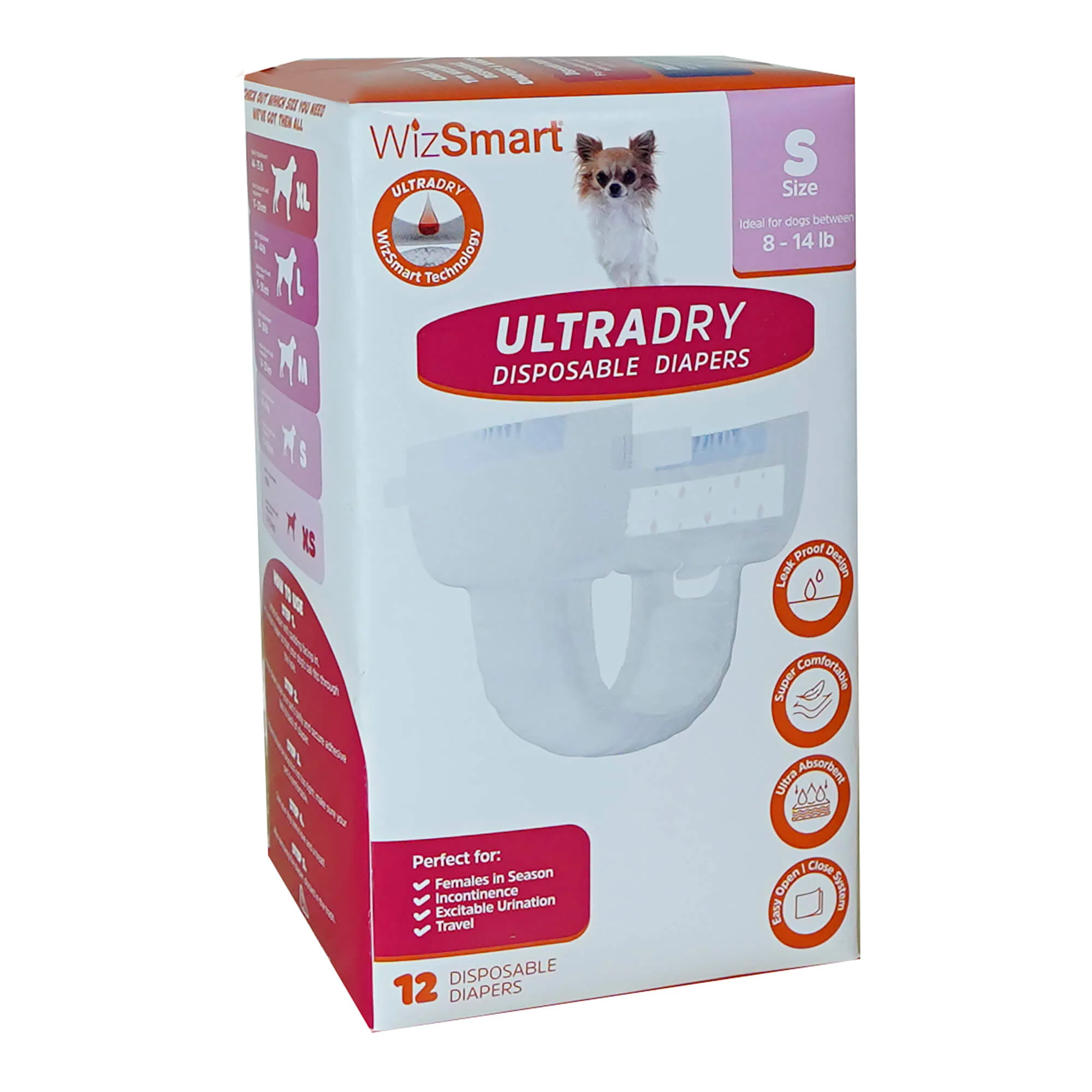 WizSmart UltraDry Disposable Diapers, 12 ct - Buy Pet Shop