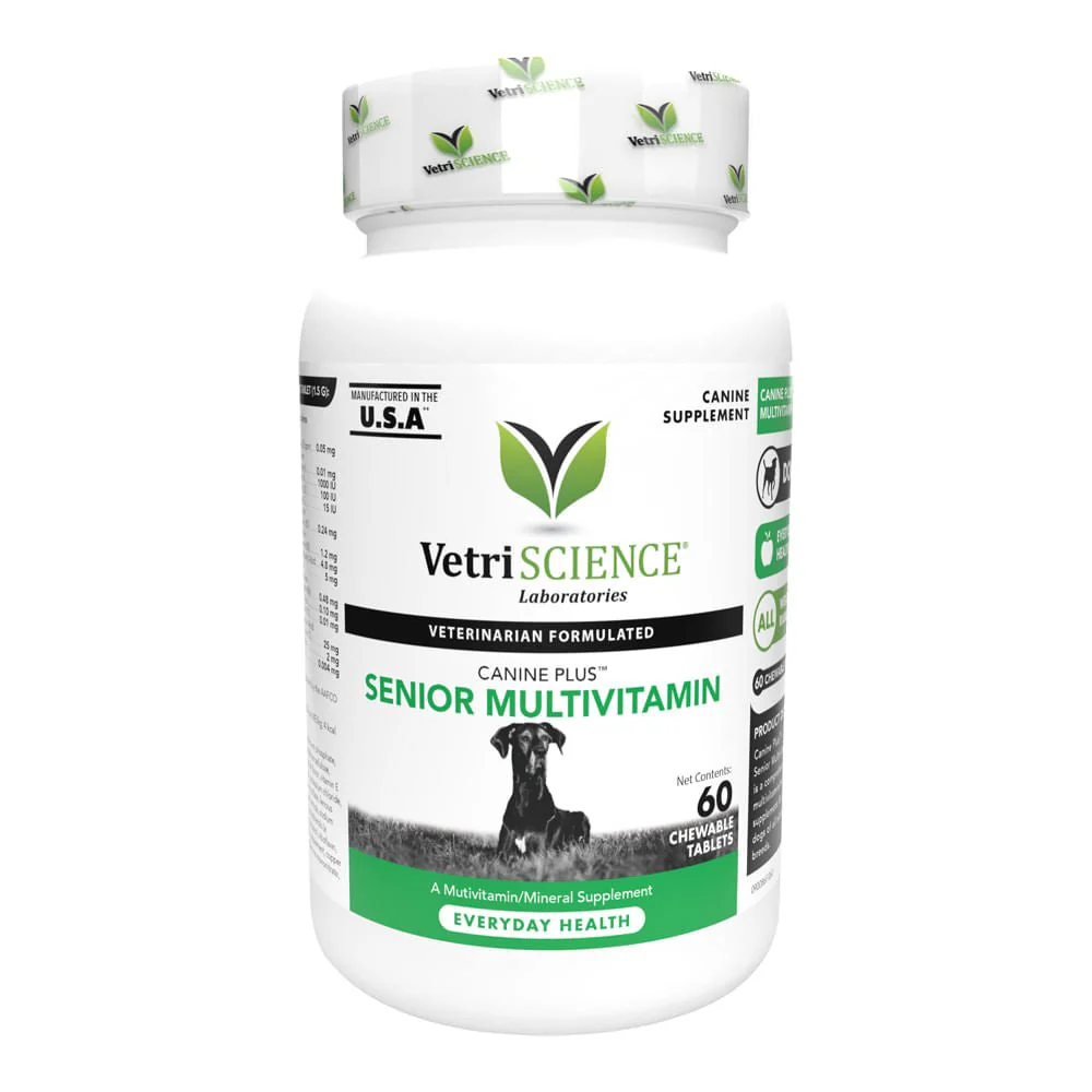 Canine Plus Senior Multivitamin Formula for Older Dogs, 60 Chewable Tablets - Buy Pet Shop