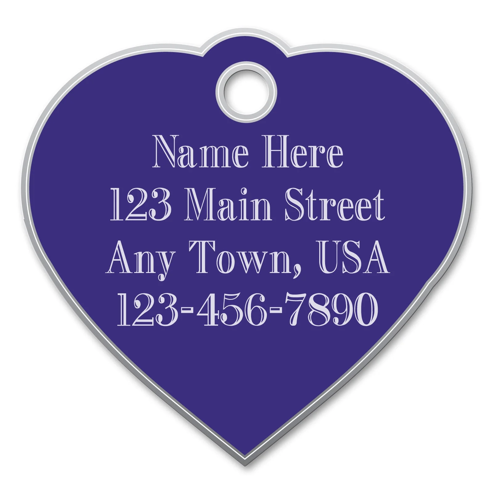 Small Heart Shaped Custom Personalized Dog Tags - Buy Pet Shop
