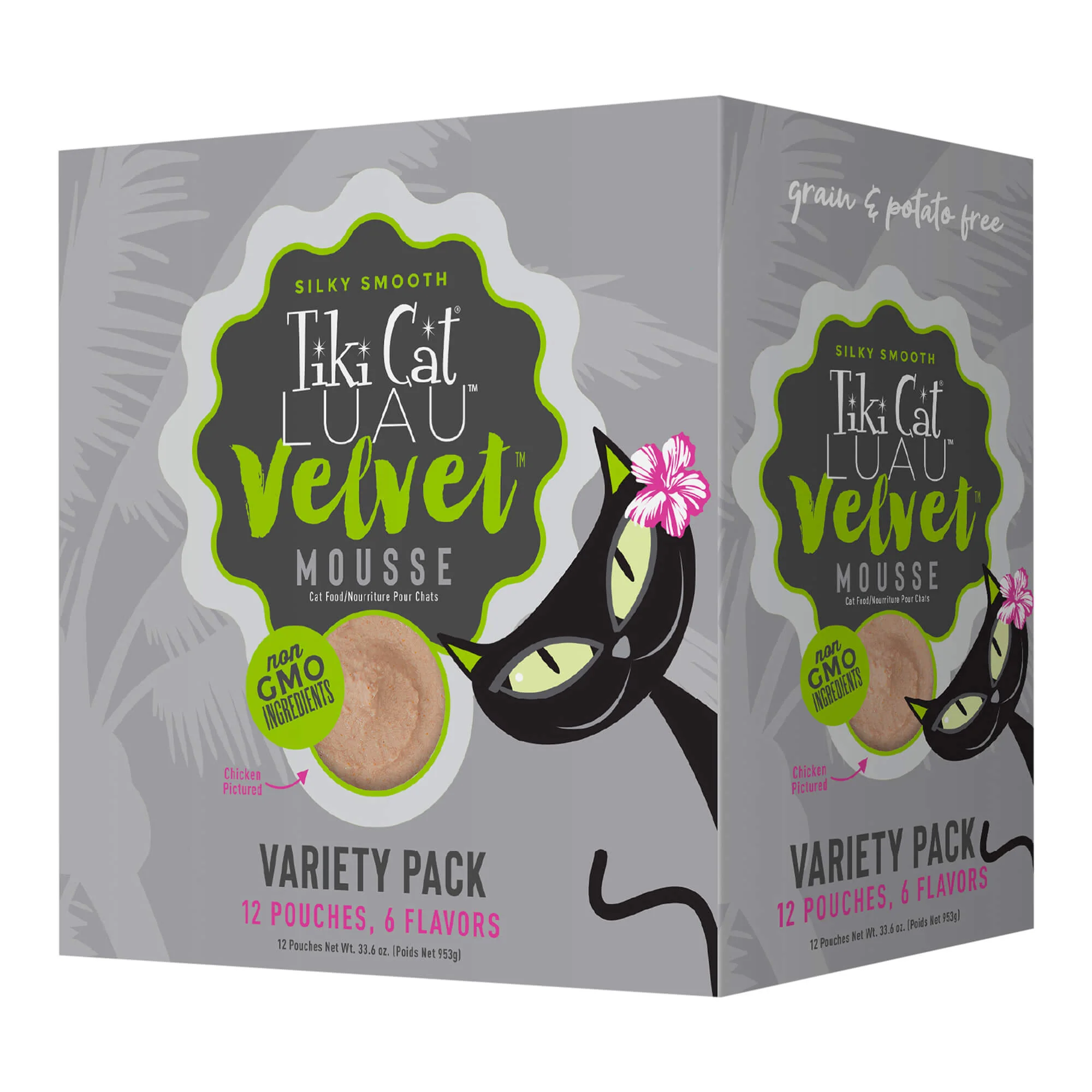 Tiki Cat Luau Velvet Mousse Wet Cat Food, Variety Pack, 2.8 oz Pouch, 12 ct - Buy Pet Shop