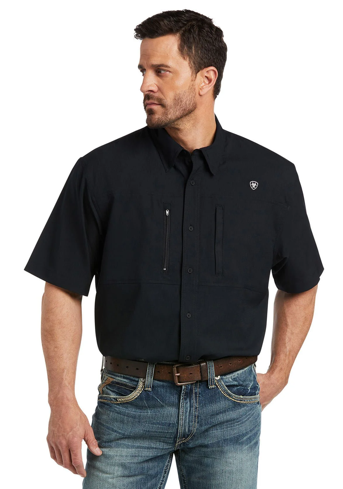 Men's VentTEK Classic Fit Short Sleeve Shirt, Black - Buy Pet Shop