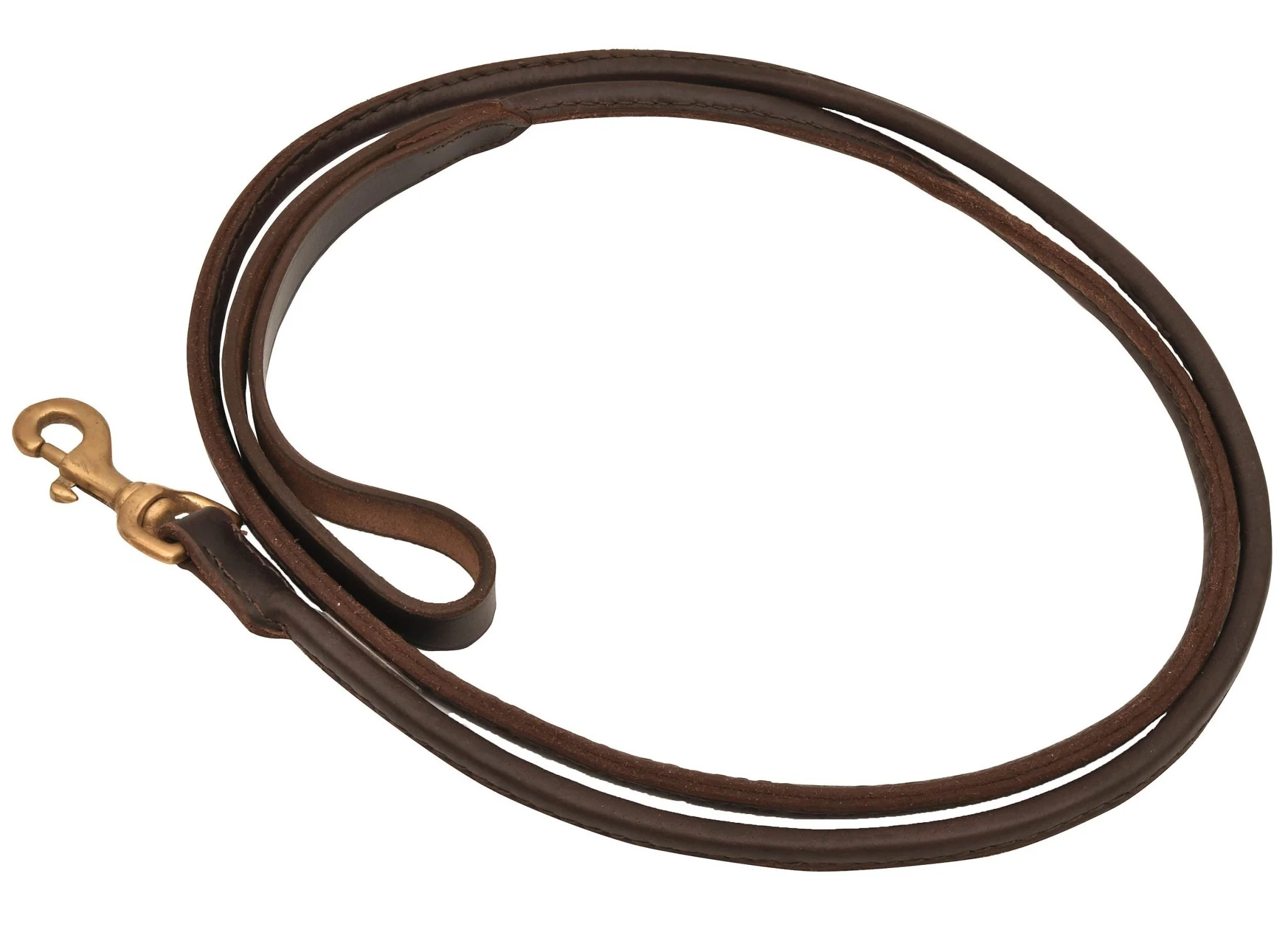 Rolled Leather Dog Leash with Hand Strap Handle, 6'L - Buy Pet Shop
