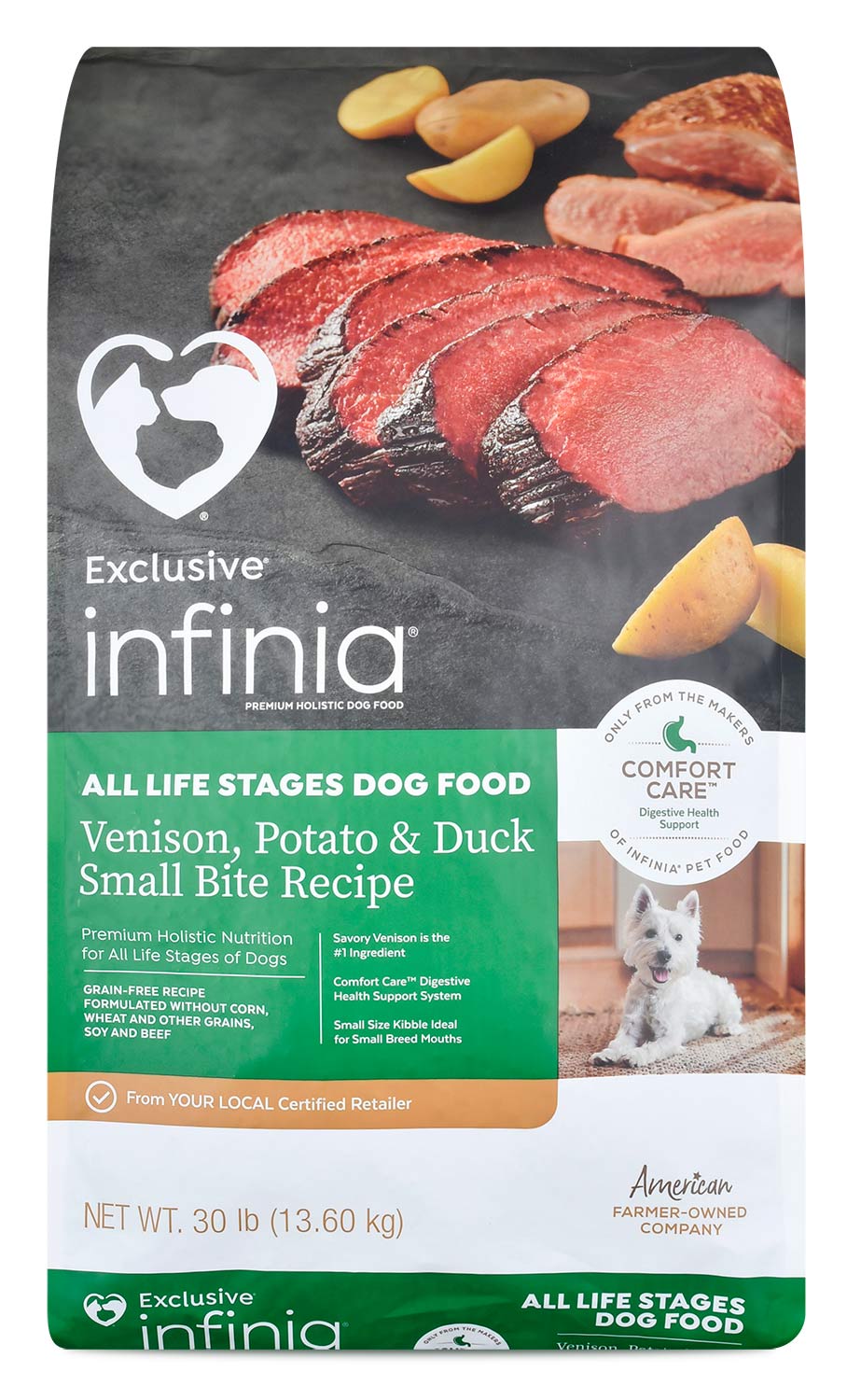 Infinia Venison, Potato & Duck Small Bite Recipe - Buy Pet Shop
