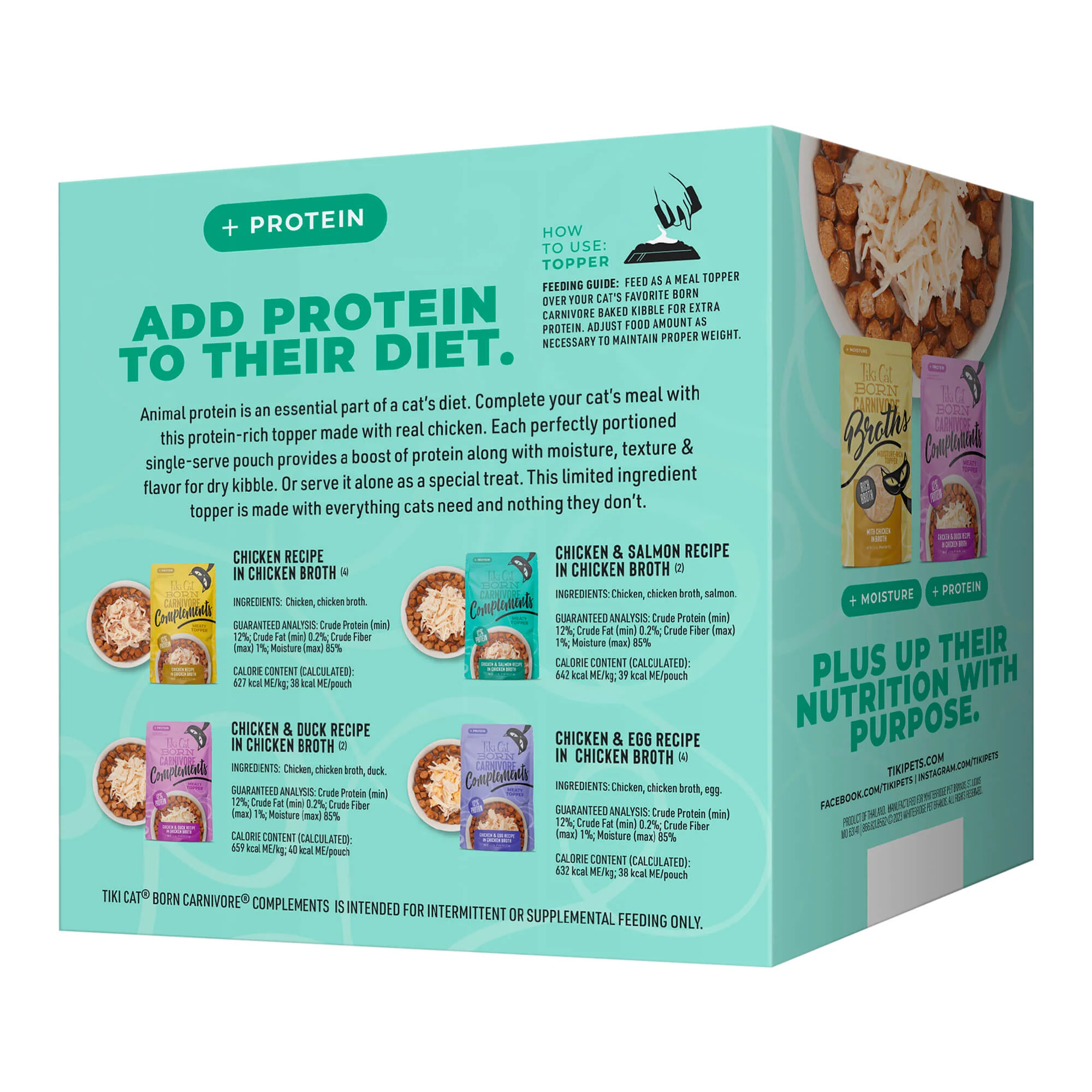 Tiki Cat Born Carnivore Complements Wet Cat Food Topper, Variety Pack - Buy Pet Shop
