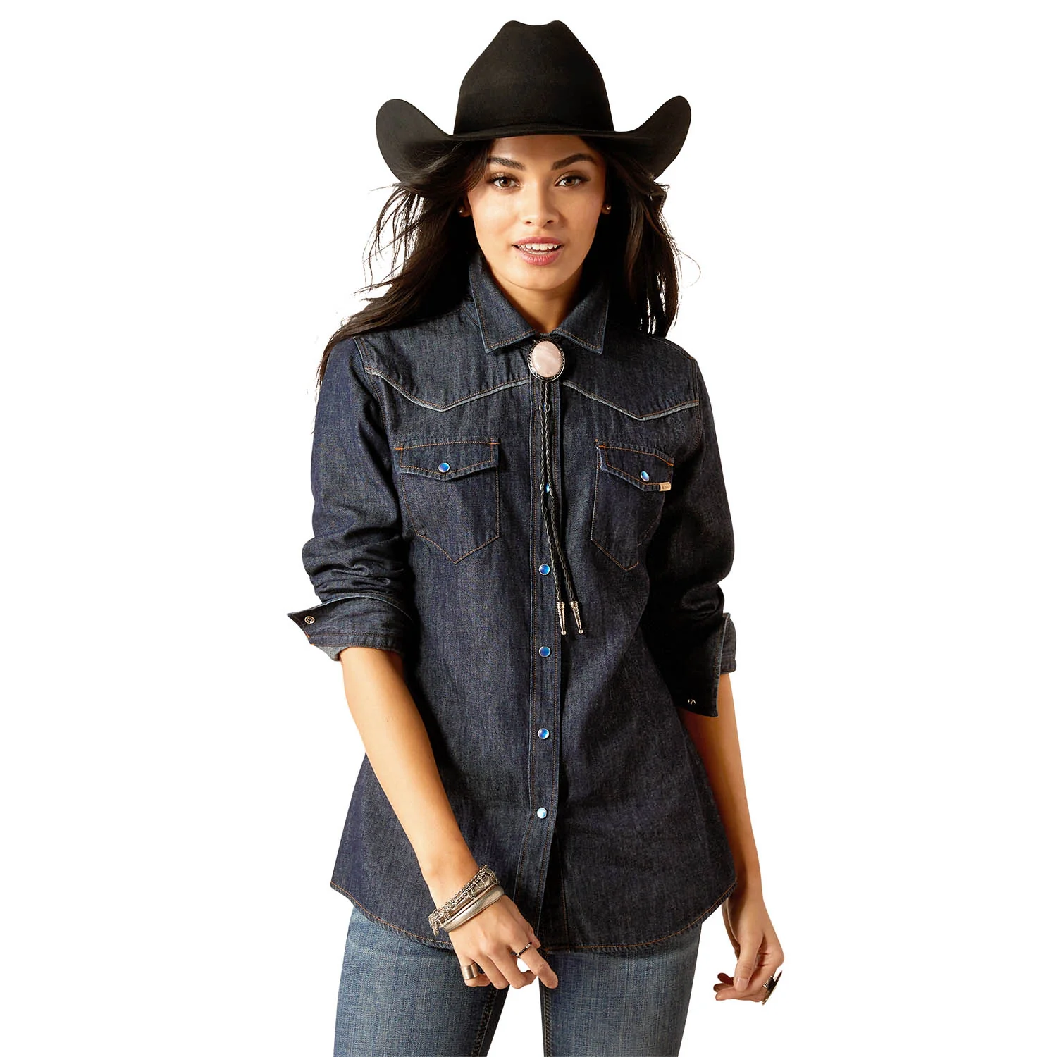 Ariat Women's Farriday Denim Longsleeve Shirt - Buy Pet Shop