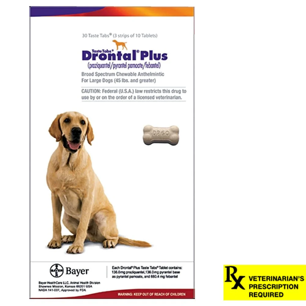 Rx Drontal Plus Taste Tablets Chewable Anthelmintic for Puppies & Small Dogs - Buy Pet Shop