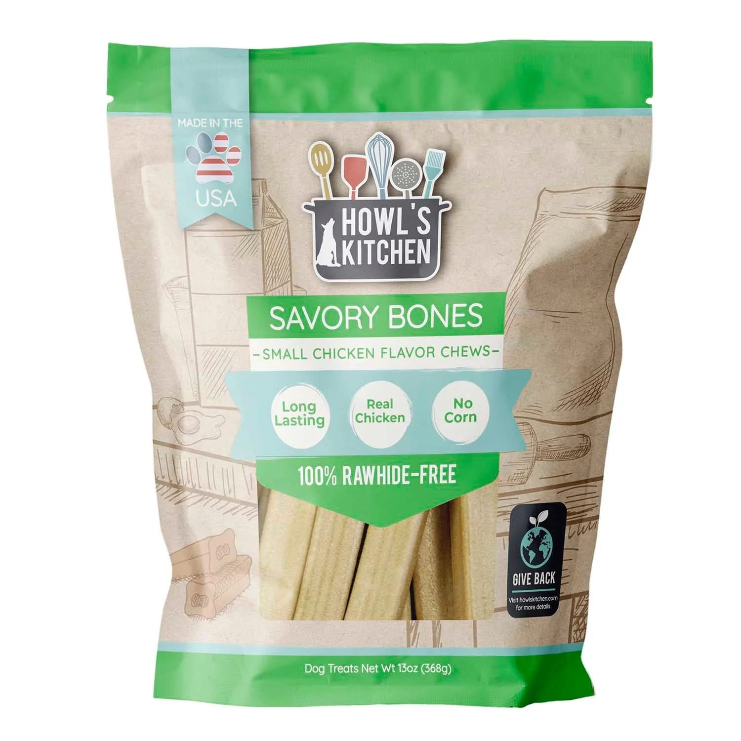 Howl's Kitchen Savory Bones SM Chicken Chews - Buy Pet Shop