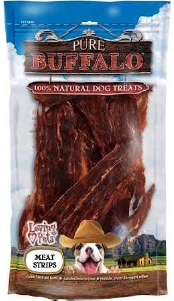 Pure Buffalo Jerky Meat Strips, 3.5 oz - Buy Pet Shop