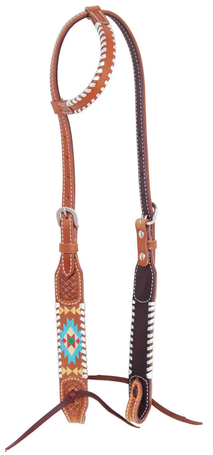 Rafter T Painted Aztec One Ear Headstall - Buy Pet Shop