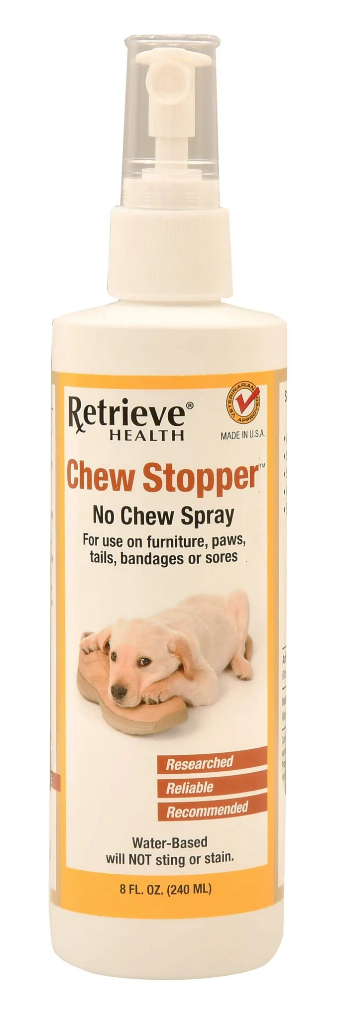 Retrieve Chew Stopper No Chew Spray - Stop Dogs Chewing, 8 oz - Buy Pet Shop