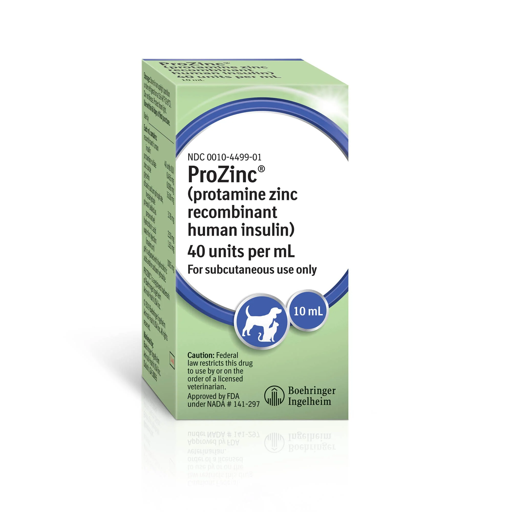 Rx ProZinc (protamine zinc recombinant human insulin) Injection for Dogs & Cats, 40 units/ml, 10ml Vial - Buy Pet Shop