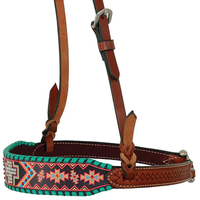 Rafter T Aztec & Cross Horse Noseband - Buy Pet Shop