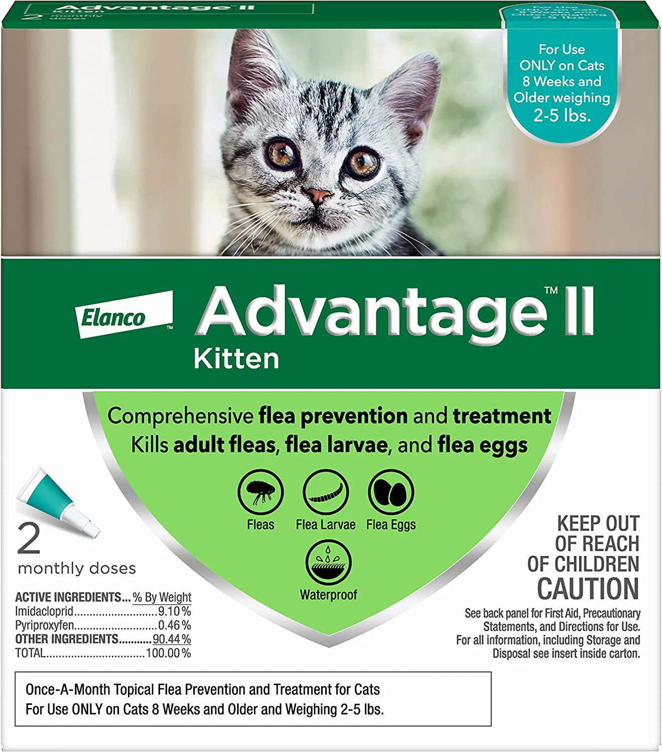 Advantage II for Kittens, 2-5 lbs - Buy Pet Shop
