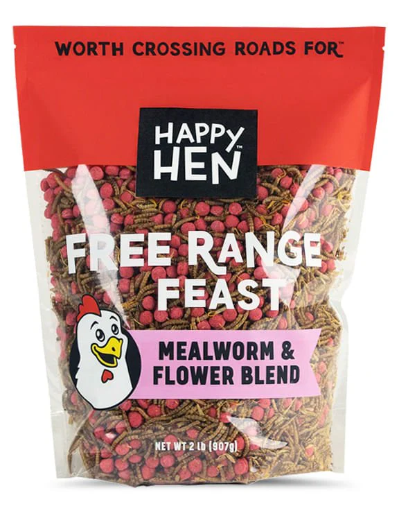 Happy Hen Free Range Feast Mealworm Blends for Chickens, 2 lb - Buy Pet Shop