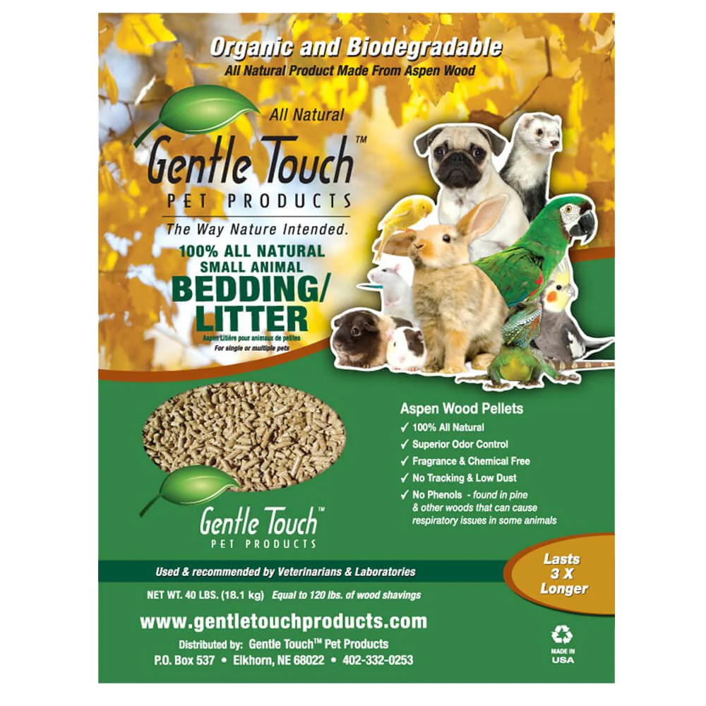 Gentle Touch Bedding/ Aspen Pellets, 40 lbs - Buy Pet Shop