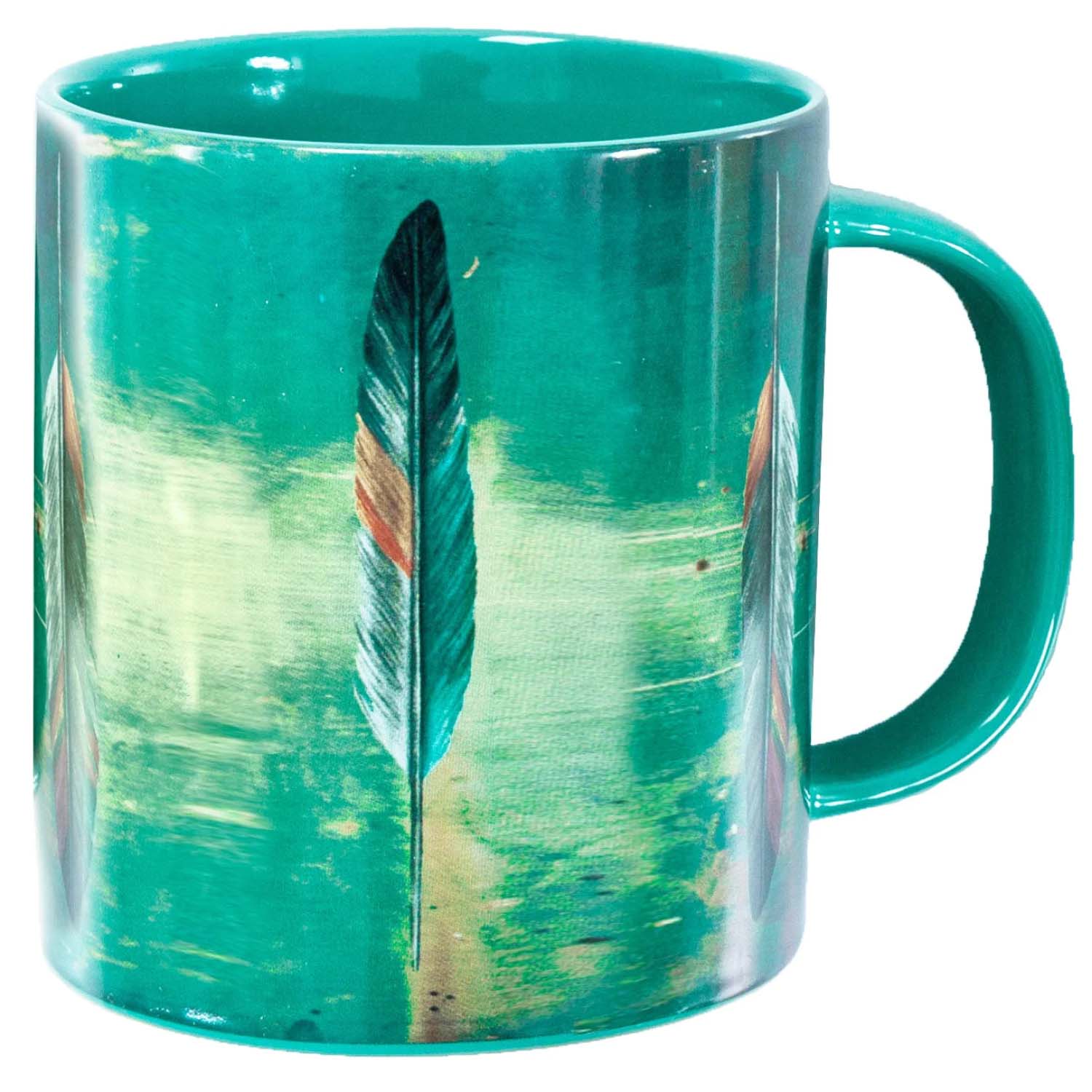Tossed Feather Design Mug Set, Set of 4 - Buy Pet Shop